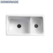 Stylish luxury matt white glossy white top-mount kitchen sink